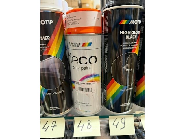 6x motip acryl zuiver oranje ral2004 400ml (houdbaar tot 2034) - afbeelding 1 van  3