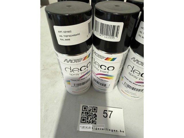 6x motip diepzwart hoogglanzend ral9005 150ml (houdbaar tot 2034) - afbeelding 3 van  3