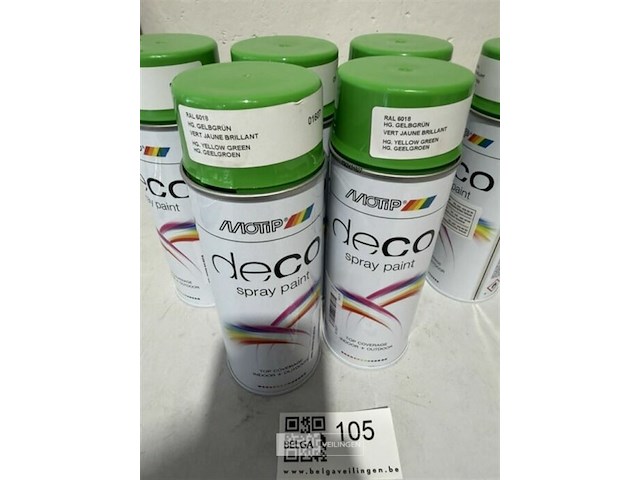 6x motip geelgroen ral6018 400ml (houdbaar tot 2034) - afbeelding 3 van  3