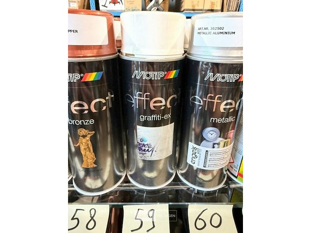 6x motip graffiti-ex 400ml (houdbaar tot 2034) - afbeelding 1 van  2