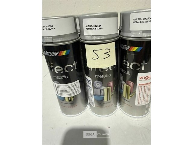 6x motip metalic silver 400ml (houdbaar tot 2034) - afbeelding 2 van  3