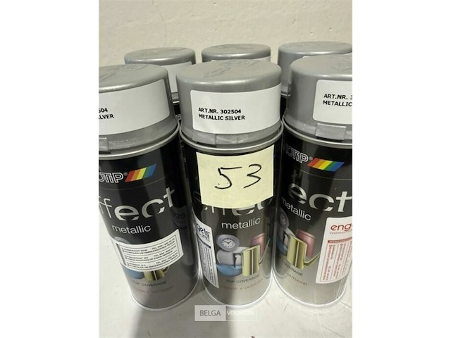6x motip metalic silver 400ml (houdbaar tot 2034) - afbeelding 3 van  3