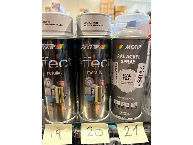 6x motip metallic alluminium 400ml (houdbaar tot 2034) - afbeelding 2 van  2