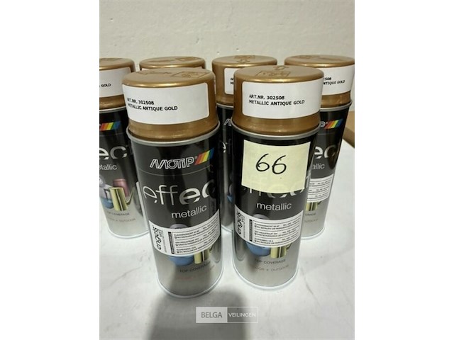 6x motip metallic antique gold 400ml (houdbaar tot 2034) - afbeelding 2 van  3