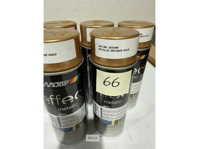 6x motip metallic antique gold 400ml (houdbaar tot 2034) - afbeelding 3 van  3