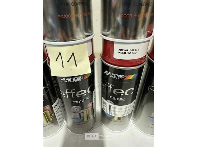 6x motip metallic red 400ml (houdbaar tot 2034) - afbeelding 3 van  3