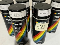 6x motip metallic zwart 400ml (houdbaar tot 2034) - afbeelding 2 van  3