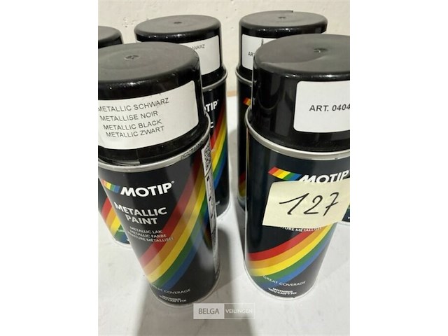 6x motip metallic zwart 400ml (houdbaar tot 2034) - afbeelding 3 van  3