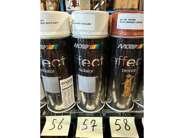 6x motip radiatorspray grijs hoogglanzend 400ml (houdbaar tot 2034) - afbeelding 1 van  2