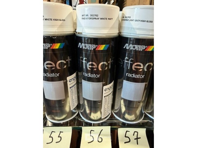 6x motip radiatorspray wit matt 400ml (houdbaar tot 2034) - afbeelding 2 van  3
