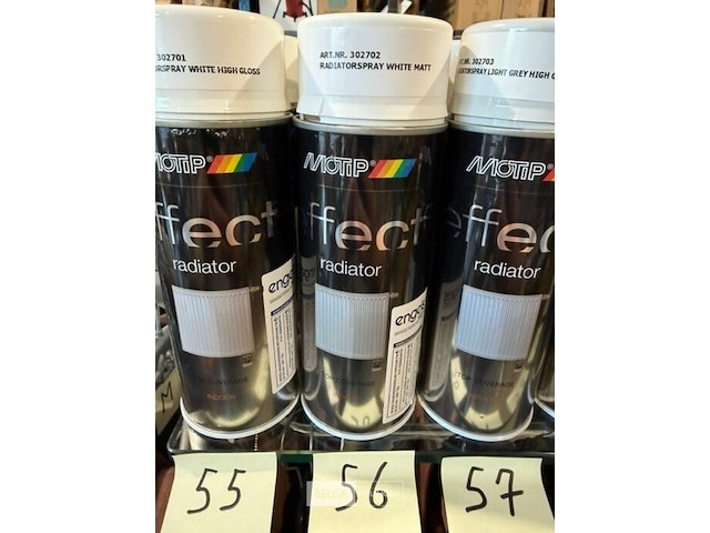 6x motip radiatorspray wit matt 400ml (houdbaar tot 2034) - afbeelding 3 van  3