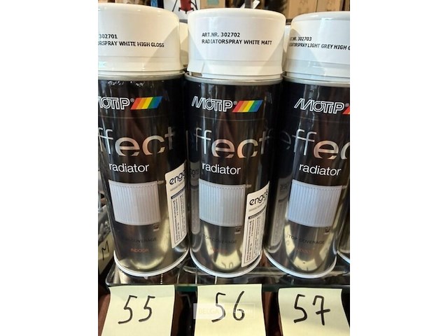 6x motip radiatorspray wit matt 400ml (houdbaar tot 2034) - afbeelding 3 van  3