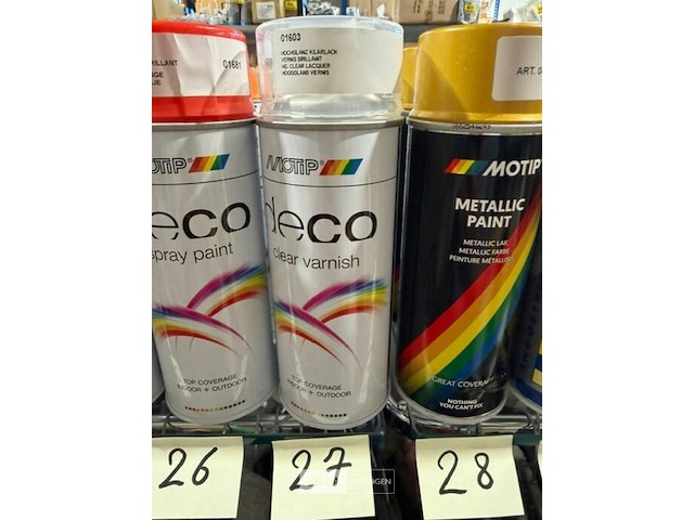 6x motip spray paint hoogglans vernis 400ml (houdbaar tot 2034) - afbeelding 2 van  3