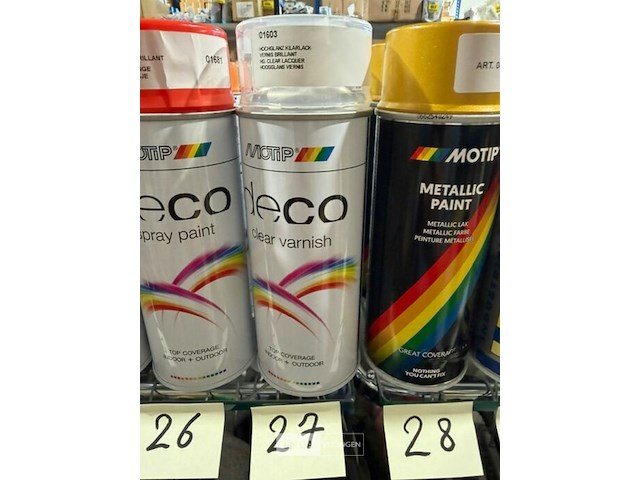 6x motip spray paint hoogglans vernis 400ml (houdbaar tot 2034) - afbeelding 1 van  2