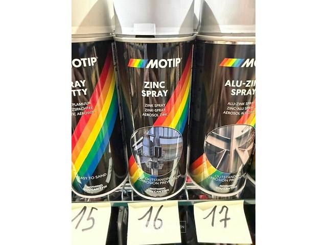 6x motip zincspray 400ml (houdbaar tot 2034) - afbeelding 1 van  3