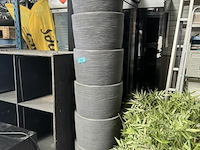 6x nieuwe pvc bloembakken ø39 cm - afbeelding 1 van  3