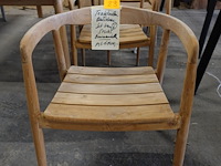 6x outdoor teak stoel - afbeelding 1 van  5