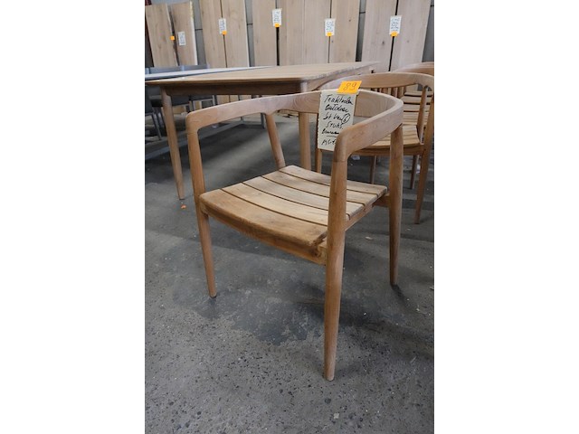 6x outdoor teak stoel - afbeelding 2 van  5