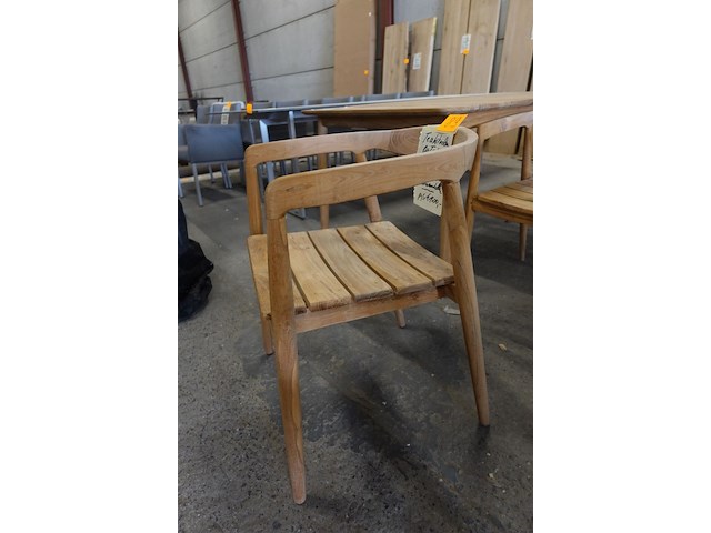 6x outdoor teak stoel - afbeelding 3 van  5