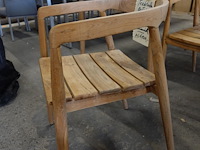 6x outdoor teak stoel - afbeelding 3 van  5