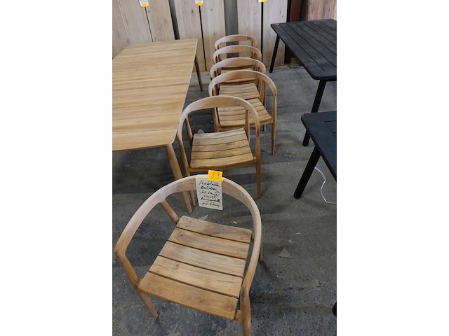 6x outdoor teak stoel - afbeelding 4 van  5
