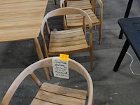 6x outdoor teak stoel - afbeelding 4 van  5