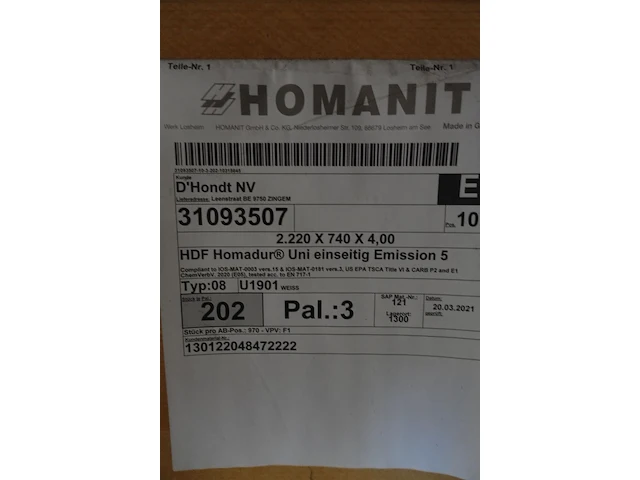 6x pallet hdf homadure - afbeelding 3 van  3