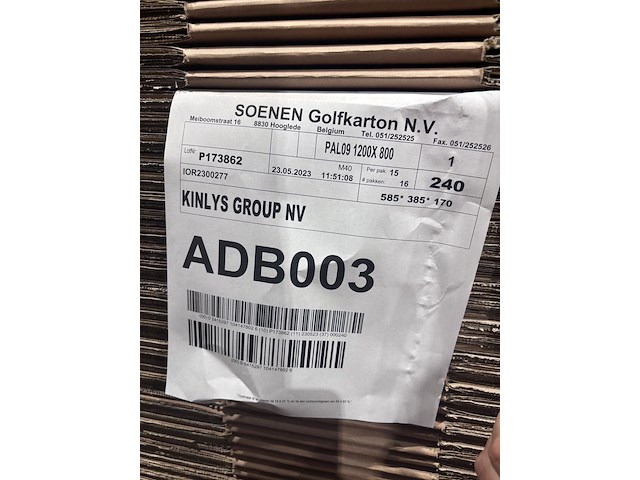 6x pallet kartonnen dozen - afbeelding 4 van  4