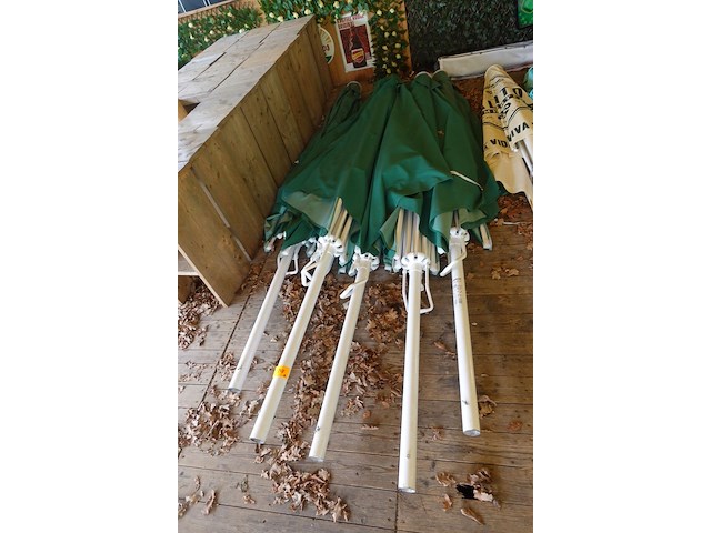 6x parasol met voet - afbeelding 1 van  3