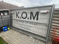 6x partij metalen bouwhekken / werfhekken - afbeelding 4 van  4