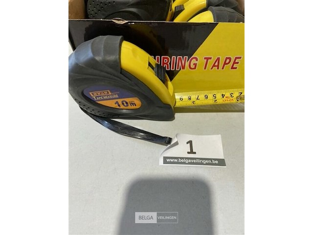6x rolmeter van 10 meter met rem - afbeelding 1 van  3