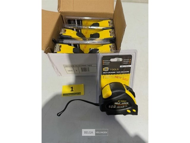 6x rolmeter van 10 meter met rem - afbeelding 3 van  3