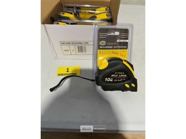 6x rolmeter van 10 meter met rem - afbeelding 2 van  3