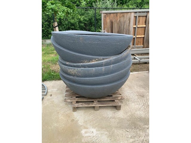 6x ronde pvc bloembakken - afbeelding 1 van  1