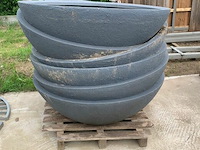 6x ronde pvc bloembakken - afbeelding 1 van  1