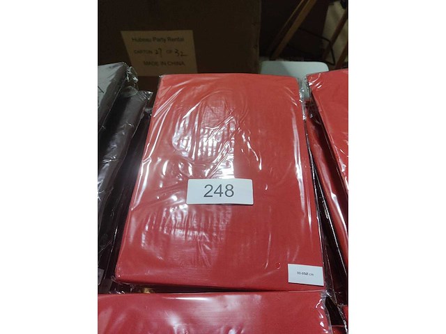 6x rood stretchcover + topcover voor statafel diam.80-85cm. nieuw (6x) - afbeelding 2 van  2