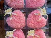 6x rose heart kaars - afbeelding 1 van  1