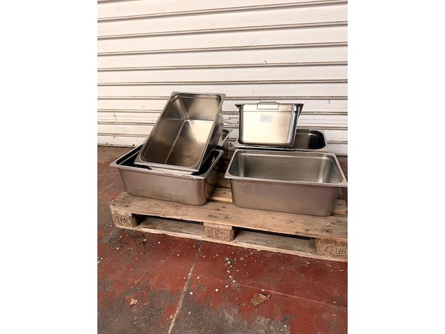 6x rvs bakken 32x52x20 cm - afbeelding 3 van  3
