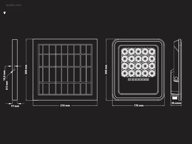 (6x) solar 500 lumen led breedstraaler met... - afbeelding 9 van  10