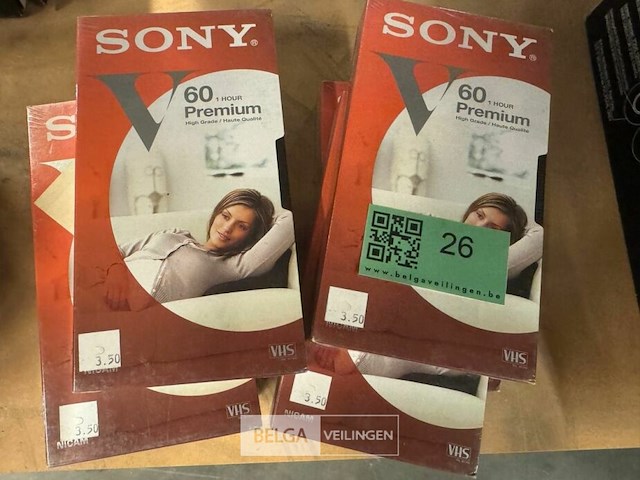 6x sony cassettes v60 - afbeelding 1 van  2