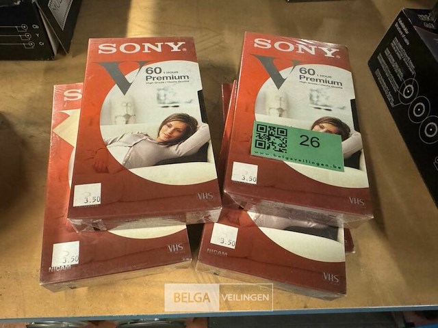6x sony cassettes v60 - afbeelding 2 van  2