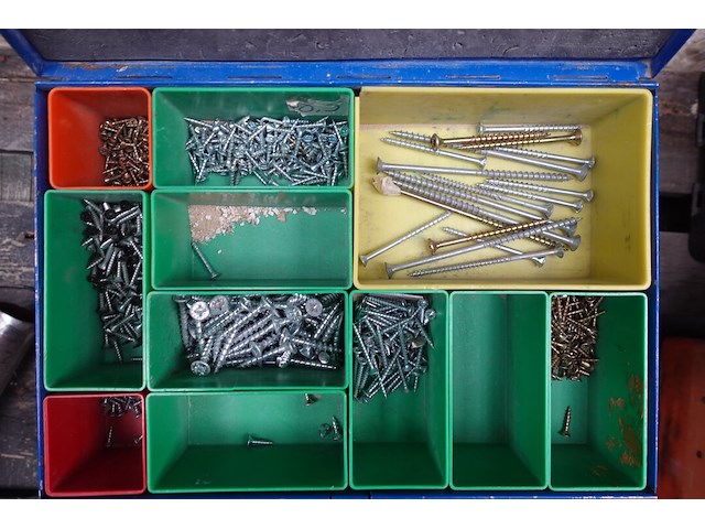 6x sorteerkoffer + inhoud - afbeelding 4 van  7