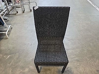 (6x) stapelbare rieten terrasstoelen - afbeelding 3 van  4