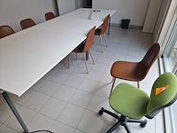 6x stoel jonstrup cognac kunstleer + dactylostoel