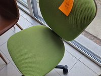 6x stoel jonstrup cognac kunstleer + dactylostoel - afbeelding 2 van  5