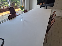 6x stoel jonstrup cognac kunstleer + dactylostoel - afbeelding 5 van  5