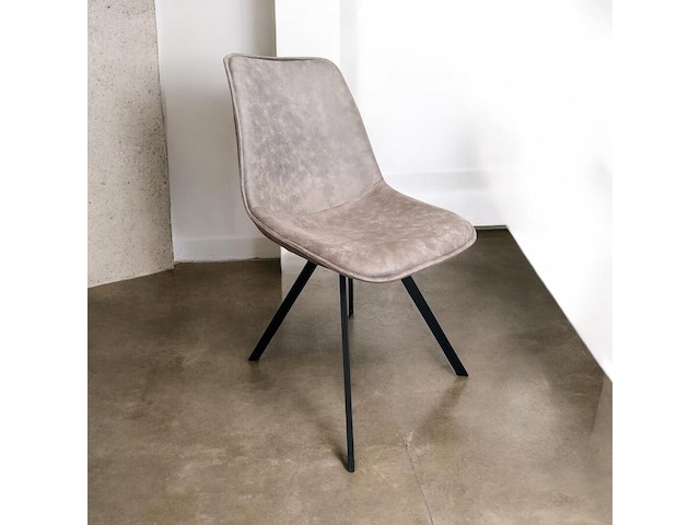 6x stoel microfiber beige - afbeelding 1 van  3