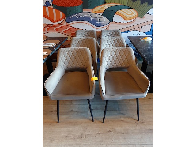 6x stoffen stoel bronx 71 - afbeelding 1 van  5