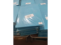 6x turquoise stretchcover + topcover voor statafel diam.80-85cm. nieuw (6x) - afbeelding 2 van  2