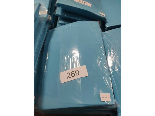 6x turquoise stretchcover + topcover voor statafel diam.80-85cm. nieuw (6x) - afbeelding 2 van  2